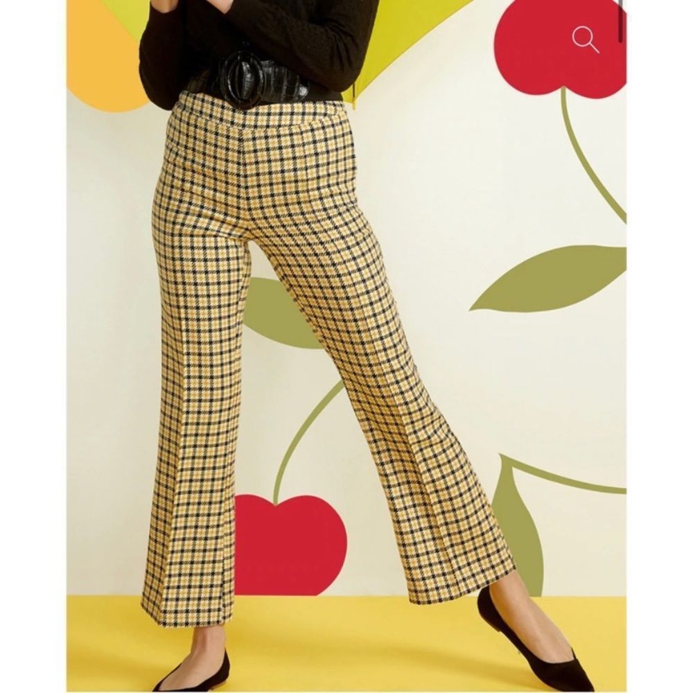 ModCloth NWT cropped pants size 14 mustard & blue